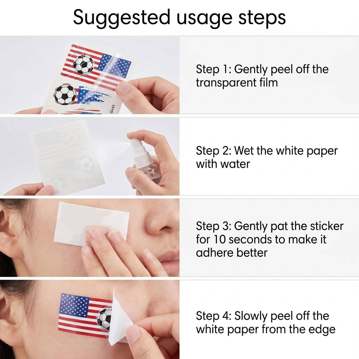 60PCS 20 Sheets World Cup Temporary Tattoo Sticker for Soccer Fans, 10 Country Flags Tattoos Sticker for all Ages Boy Girl Teen, Soccers Party, Game Days, Watch Parties, Waterproof Sweat Proof Vinyl