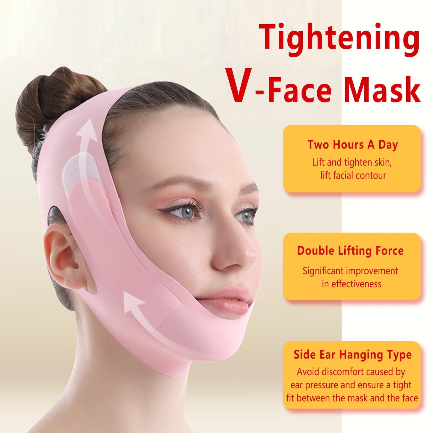 HGHJHVJ Post Surgical Chin Strap Silicone Face Mask Dou Ble Chin Reducer, V - Line Lifting Mask Chin Strap For Sleeping - Sculpting Jawline & Double Chin Reduction
