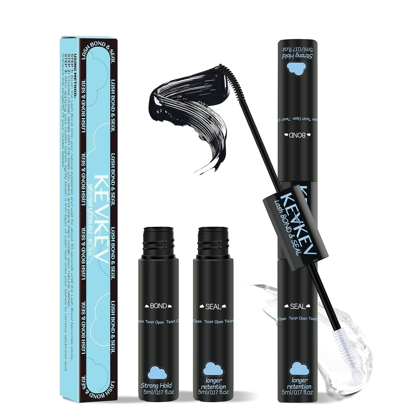 Lash Extension Kit - 280 Pcs Individual Lashes with Bond & Seal | 40D/50D, 9-16mm Clusters