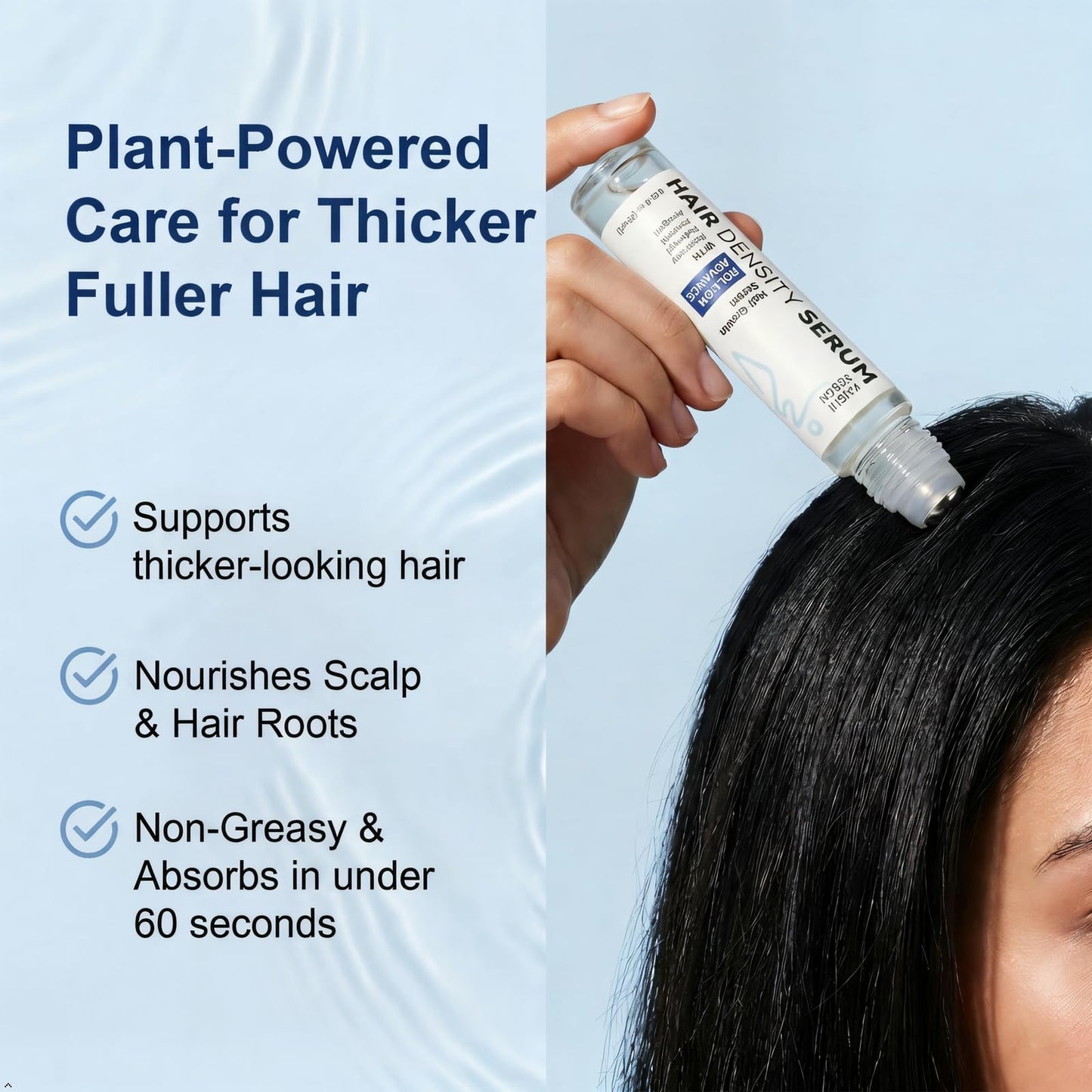Hair Growth Serum Roll On with Rosemary & Redensyl – Hair Thickening Serum for Thinning Hair, For Thicker-Looking Hair & Helps Balance Scalp Oil, All Hair Types, Men & Women, 0.85 Fl Oz, 2-Pack