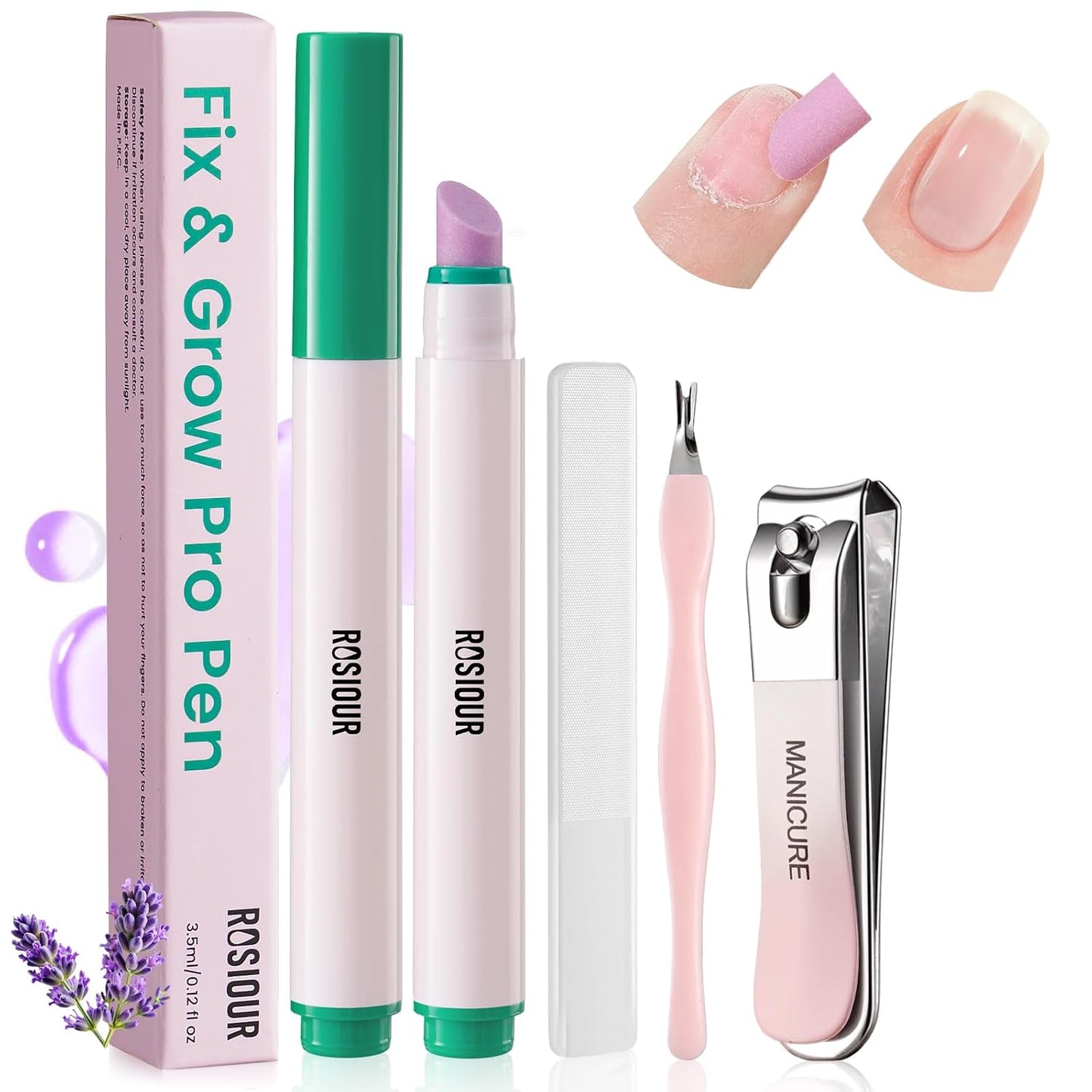 Ceramic Cuticle Oil Pusher Pen | 3-in-1 Cuticle Remover & Nail Care Tool for Hangnails, Dry Nails, Moisturizing