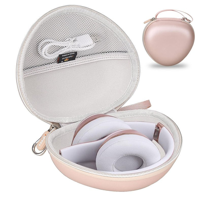Aproca Case Compatible with Beats Studio Pro/Solo 4 / Solo3 / Studio3 Wireless On-Ear Headphones -Portable Storage Headset Bag for Accessories -Rose Gold (Case Only)