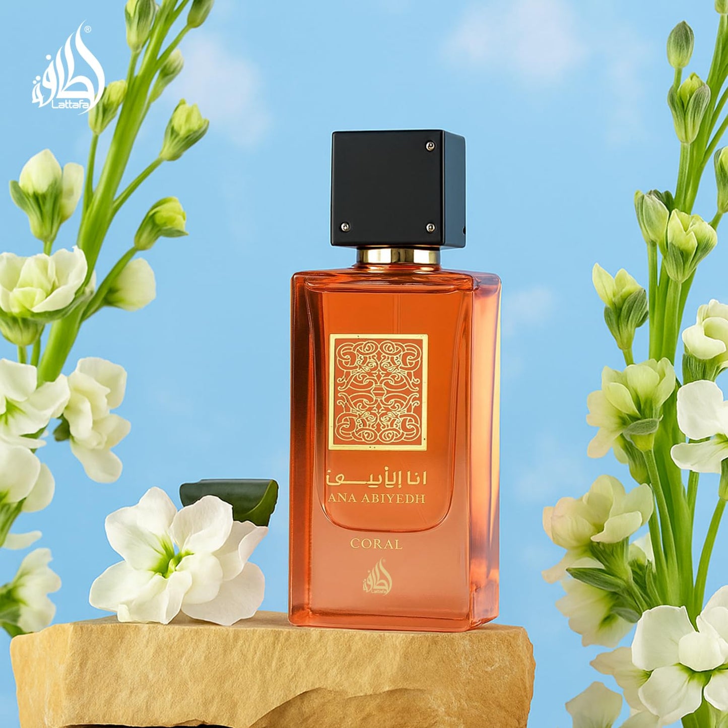 Lattafa Ana Abiyedh Coral Eau de Parfum Spray - Unisex Fragrance, 2.0 oz / 60 ml