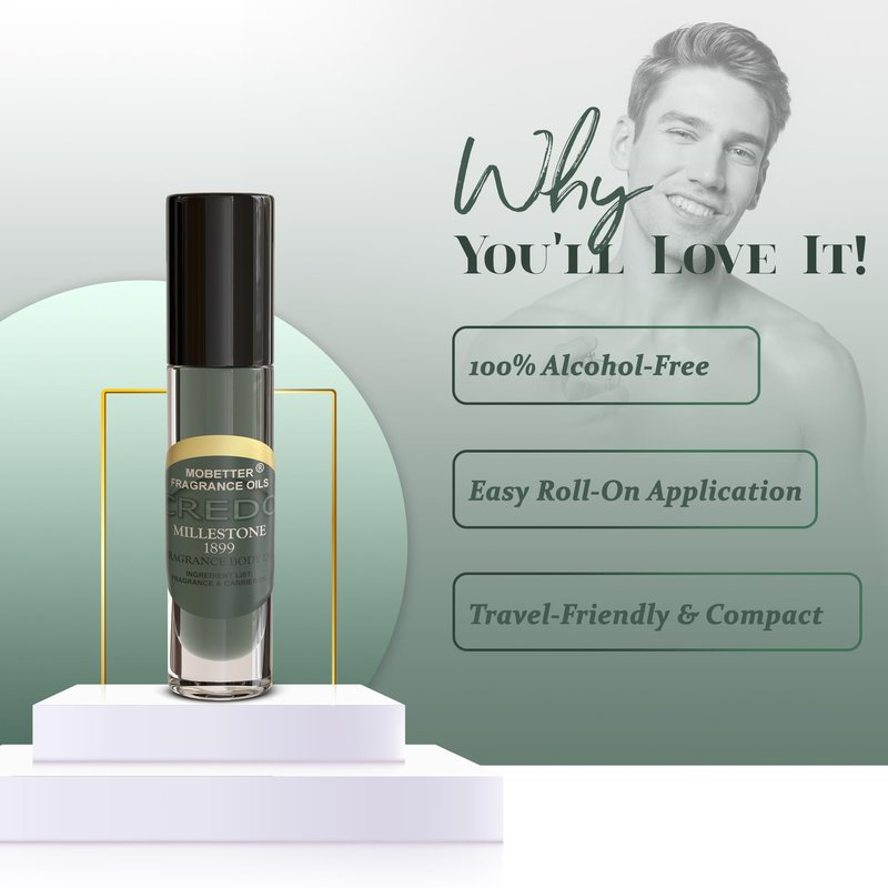 MOBETTER FRAGRANCE OILS Credo Millestone 1899 Cologne Men Fragrance Body Oil | Travel Size - Long Lasting Fragrance