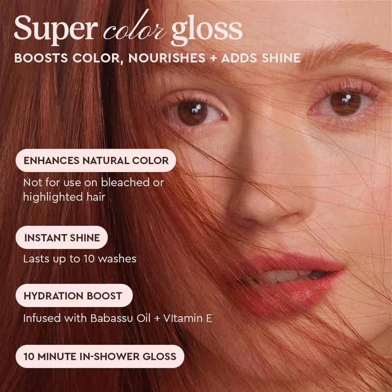 Glaze Color Conditioning Gloss - Tinted Moisturizer for Brown & Red Hair | Boosts Shine & Repairs Damage - Auburn Spice, 6.4 oz