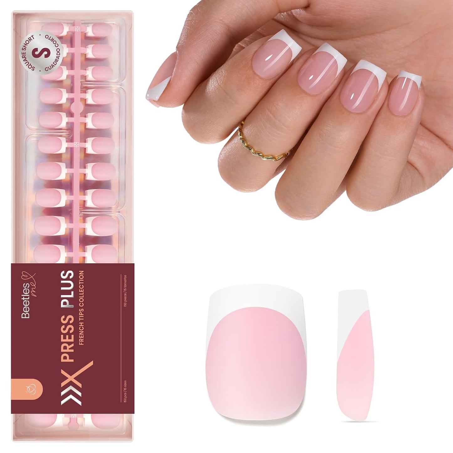 Beetles Press-On Nail Glue - Quick-Drying 10ml Brush-On Adhesive for Acrylic & Fake Nails | Long-Lasting Summer Manicure