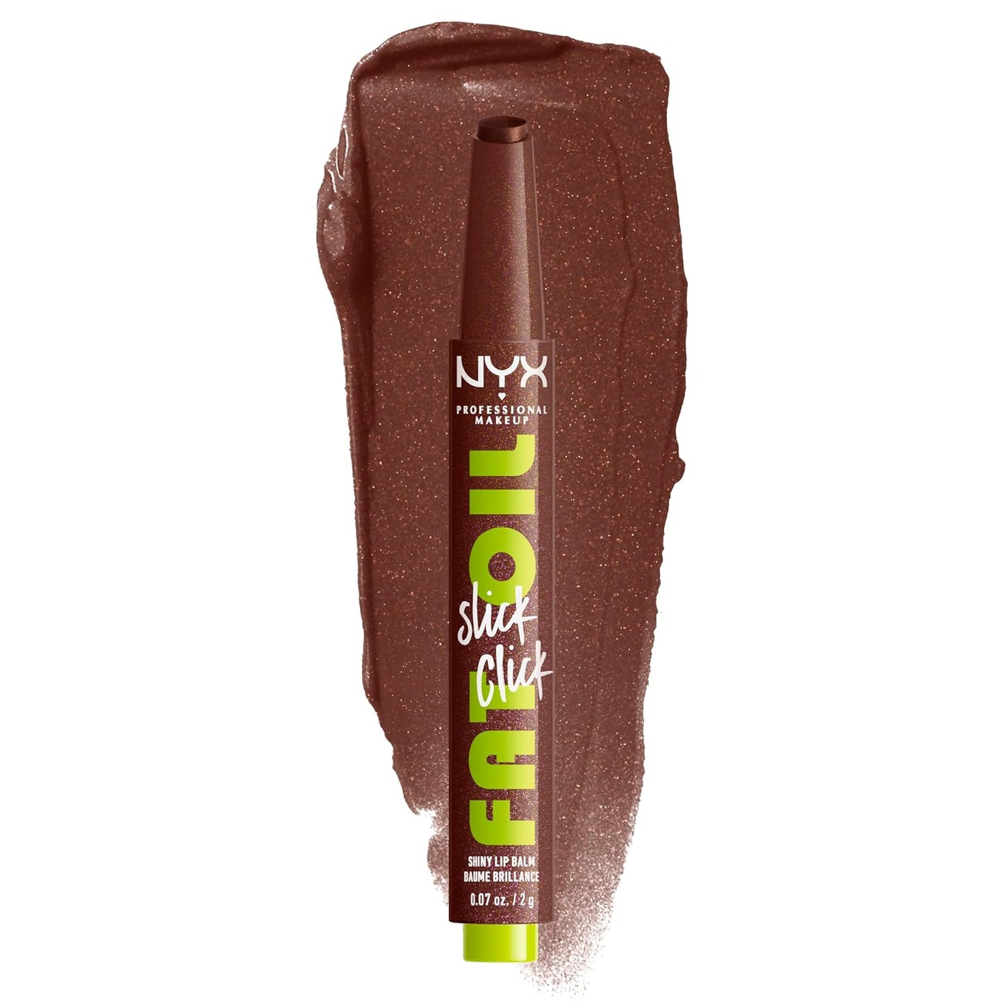 NYX Professional Makeup Fat Oil Slick Click | Lightweight, Buildable Vegan Lip Balm - Richly Pigmented, No Filter Needed