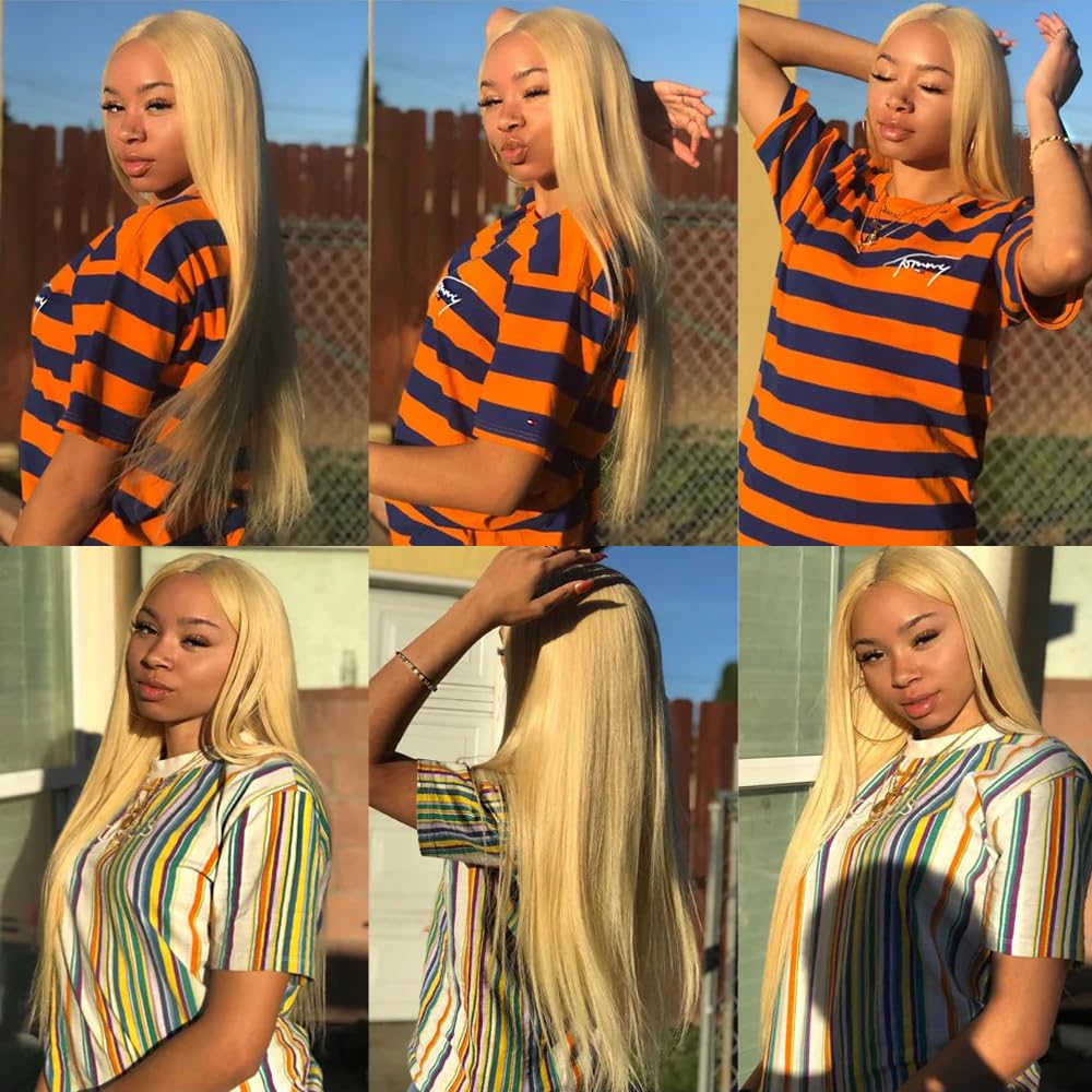 30 32 34 Inch Blonde Bundles Human Hair 613 Straight Bundle Blonde Loose Wave 3 Bundles Brazilian Unprocessed Remy Hair Extensions