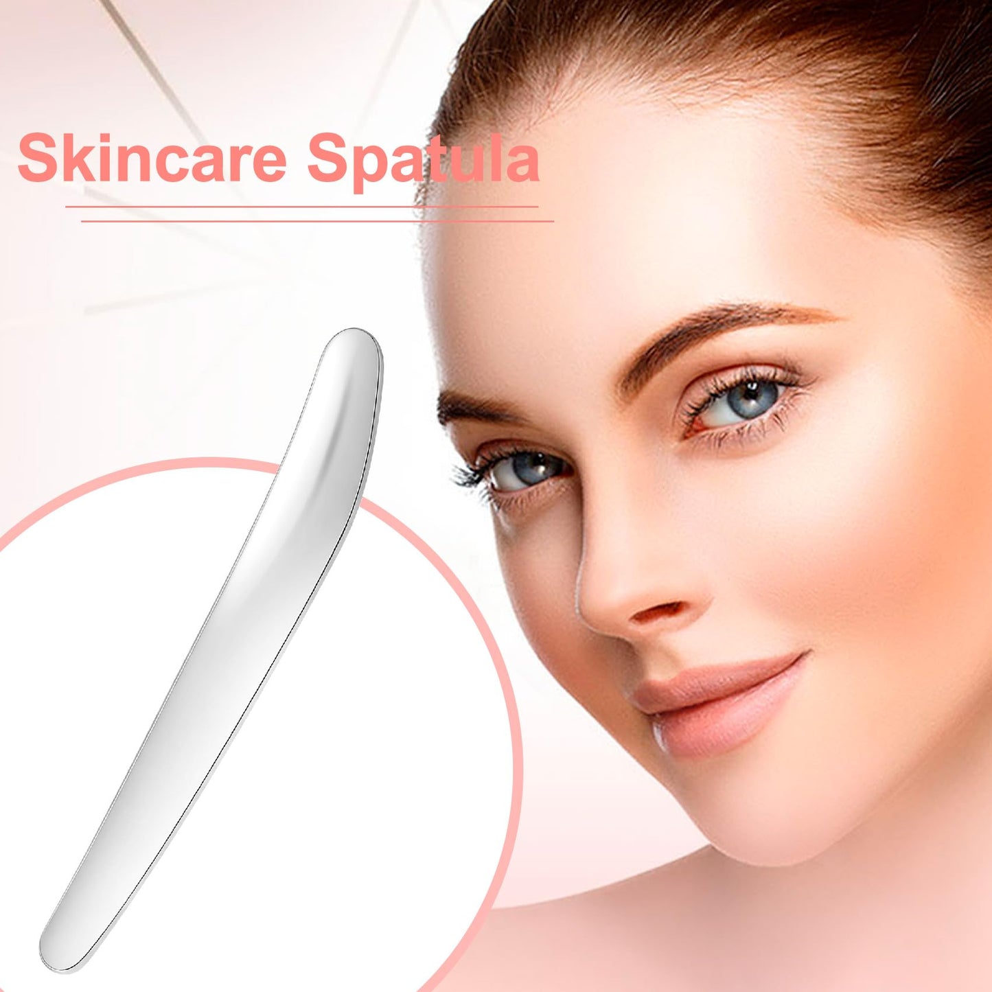 Pndeyo 3pcs Mini Stainless Steel Makeup Spatula, 2.87x0.49in Reusable Cosmetic Cream Spatulas Spoon, Silver Skincare Scoop Applicator Facial Massage Beauty Tools for Mixing and Sampling Face Eye Cream