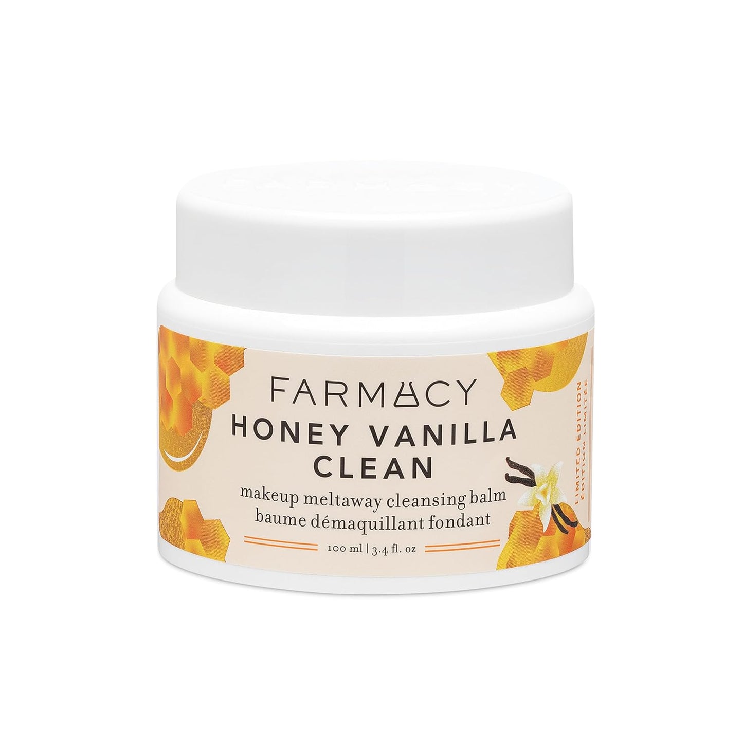 Farmacy Makeup Remover Cleansing Balm - Honey Vanilla Oil Cleanser for Face | Hydrating & Gentle Makeup Removal (100ml)