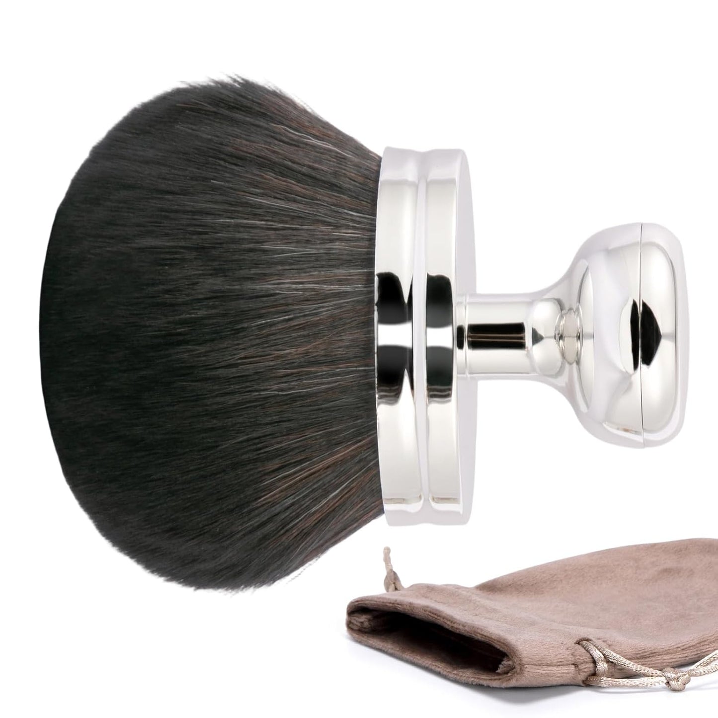 UNIMEIX 3-Inch Sunscreen Brush - Kabuki Applicator for Face & Body Makeup | Violet Drawstring Bag Included