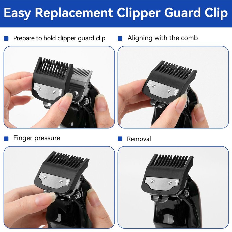 Replacement for 1 Wahl Clipper Guards Set, 1/8" 3mm Metal Hair Clipper Guards Set for Professional Stylists and Barbers(2 Pack)