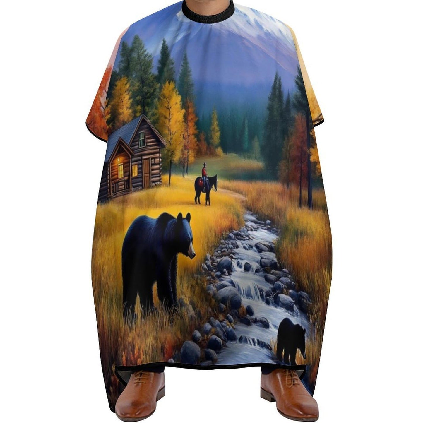 Premium Professional Hair Cutting Cape Unisex Salon Barber Cape with Adjustable Closure Bears