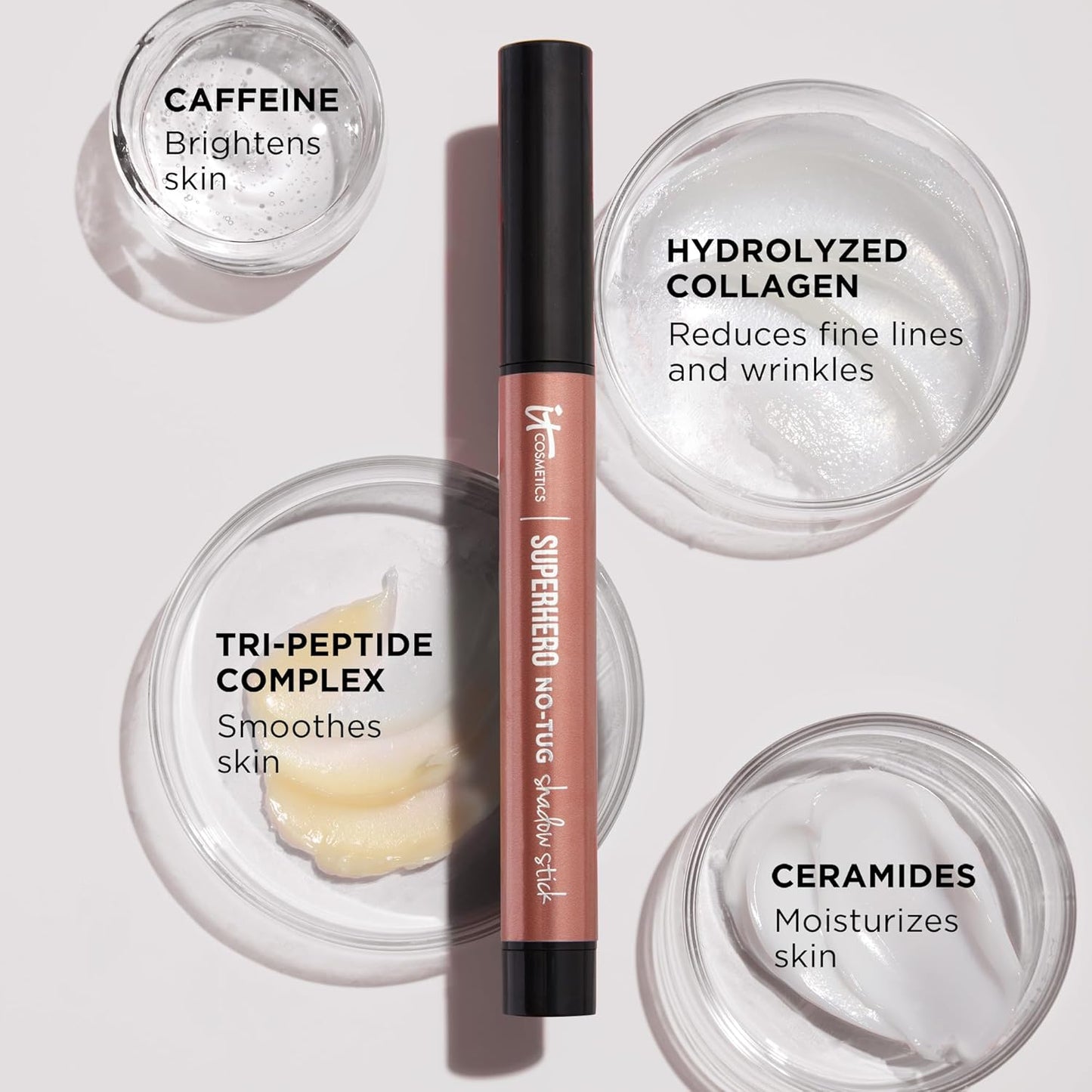 IT Cosmetics Superhero Waterproof Eyeshadow Stick - Longwear Blendable Cream for Sensitive Eyes | 0.05 oz
