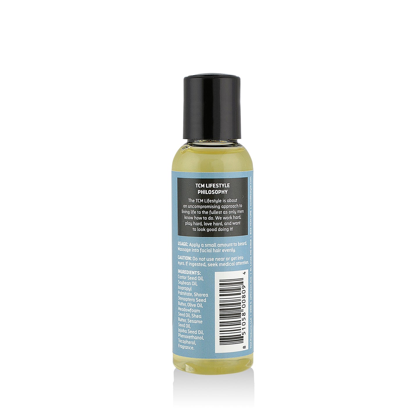 TCM Lightweight Beard Oil with Shea Butter – Moisturize, Softens Hair, Hydrates Skin, Fights Itch, Sensitive Skin Formula – 2 oz