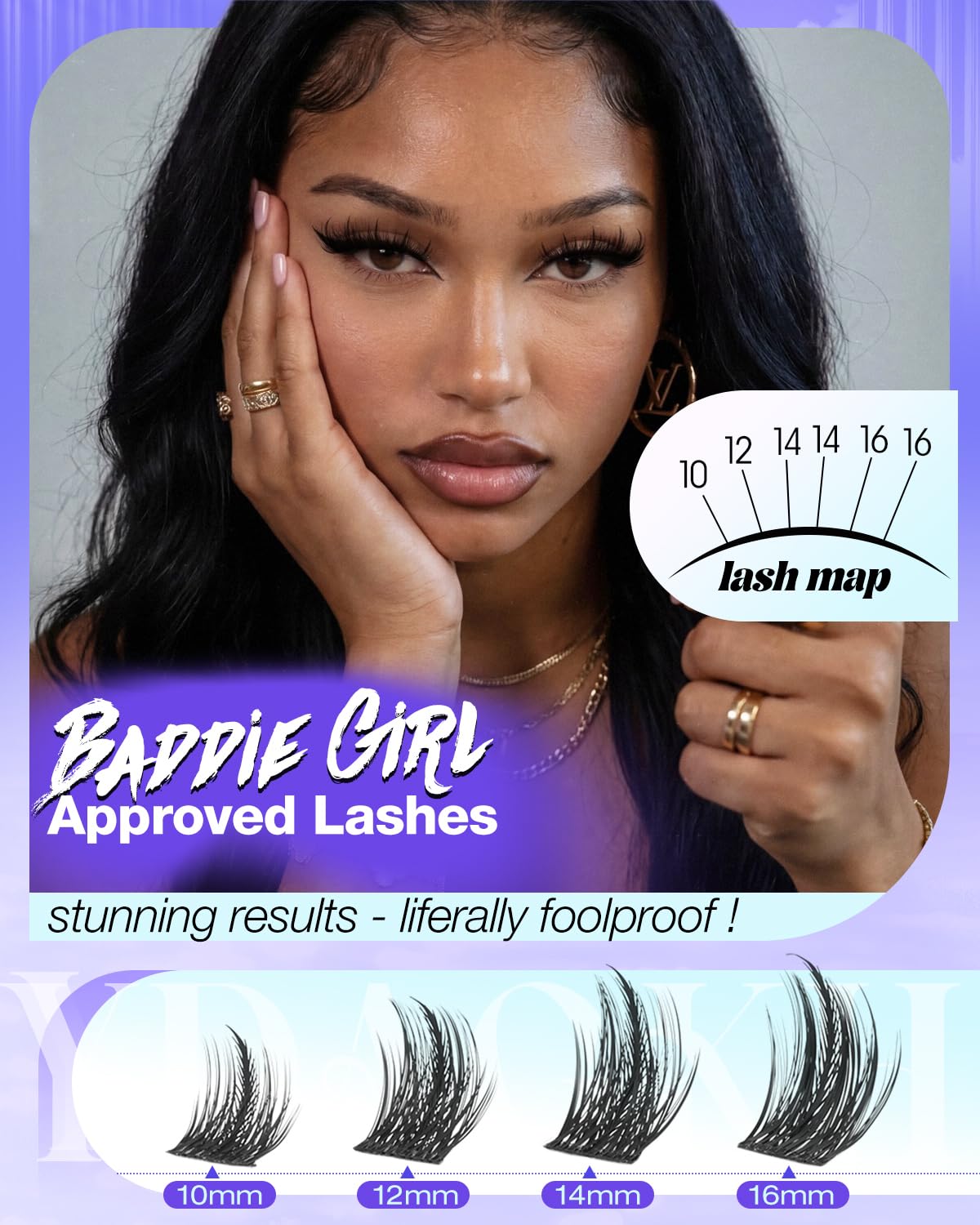 Spikes Lash Clusters - Wispy Eyelash Extensions for DIY Volume | Unique 10-16mm D Curly Anime Lashes