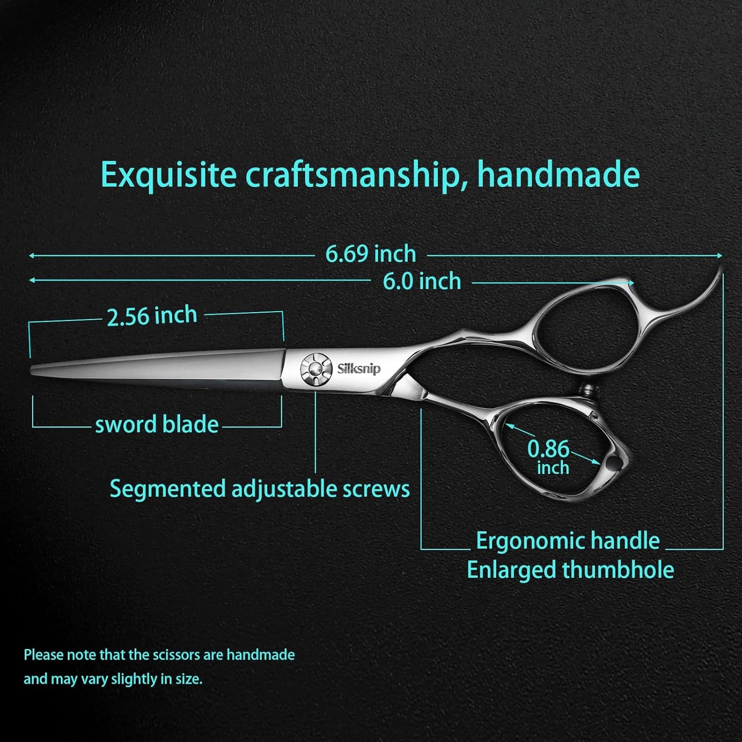 Professional Hair Cutting Scissors - Stainless Steel Barber Shears | Ergonomic Design for Salon & Home Use