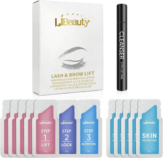 Korean Brow Lamination & Lash Lift Kit - 20 Individual Sachets | Mild Formula, Easy to Use