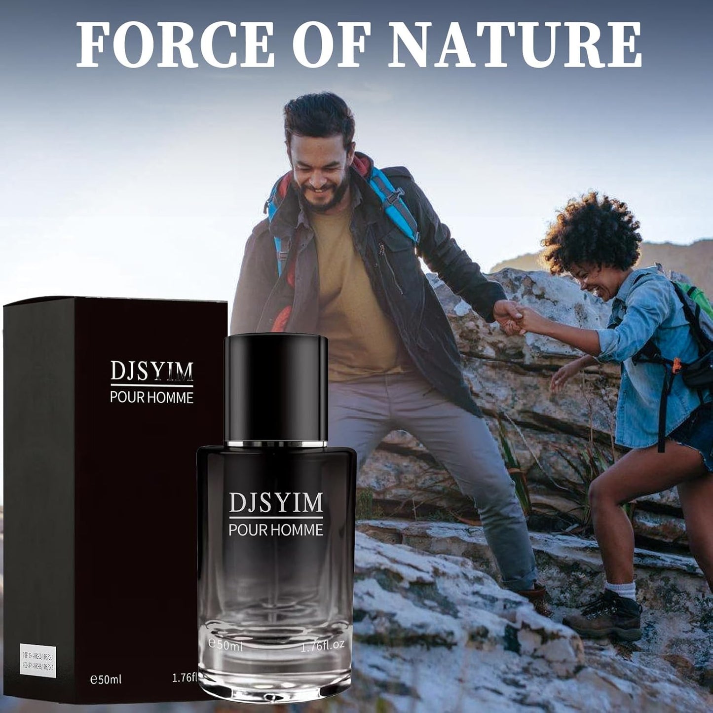Men's Pheromone Cologne - Long Lasting Lemon & Pepper Scent | 1.7 Oz Portable Eau de Toilette