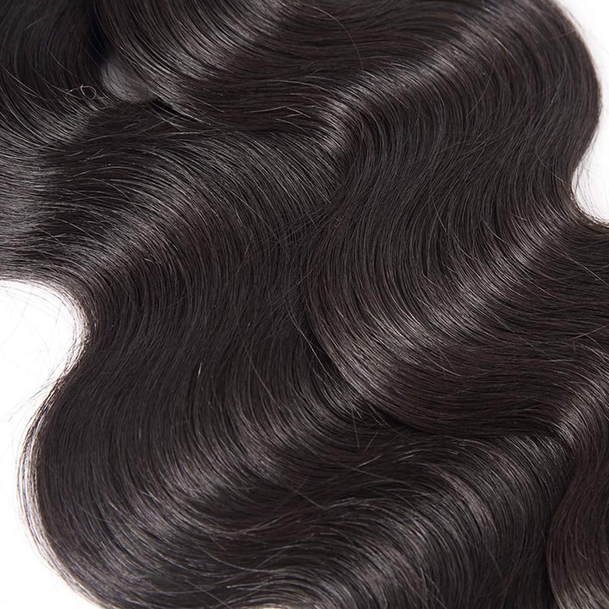 Color #1b Human Hair Bundle Natural Black Body Wave 3 Bundles 14 16 18 inch 150g Real Natural Black Body Wave Human Hair Extensions 1B Color