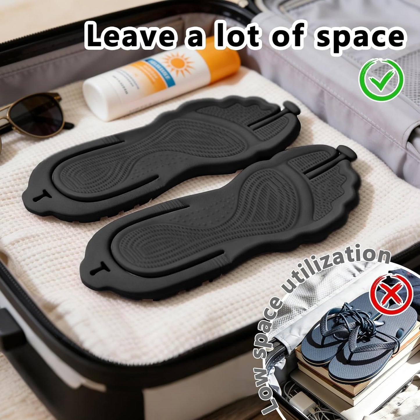 Flip Flops for Women & Men - Lightweight Non-Slip Travel Slippers | Quick Dry Shower & Beach Sandals