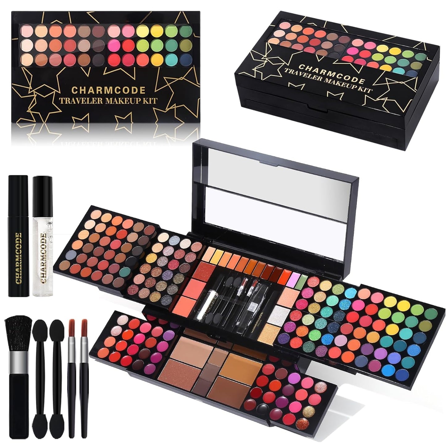 All-in-One Makeup Kit for Women - 186 Color Palette with Eyeshadow, Lip Gloss, Concealer & More | Perfect Valentine’s Gift
