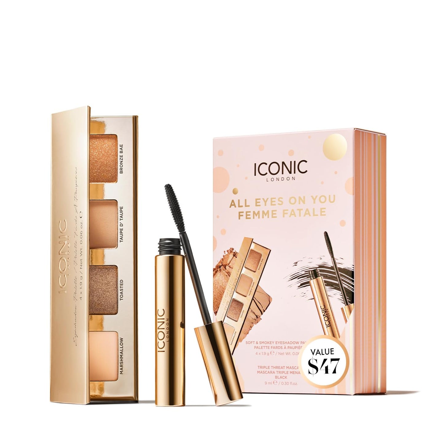 ICONIC LONDON All Eyes on You Gift Set | Includes Triple Threat Mascara and Soft & Smokey Eyeshadow Palette