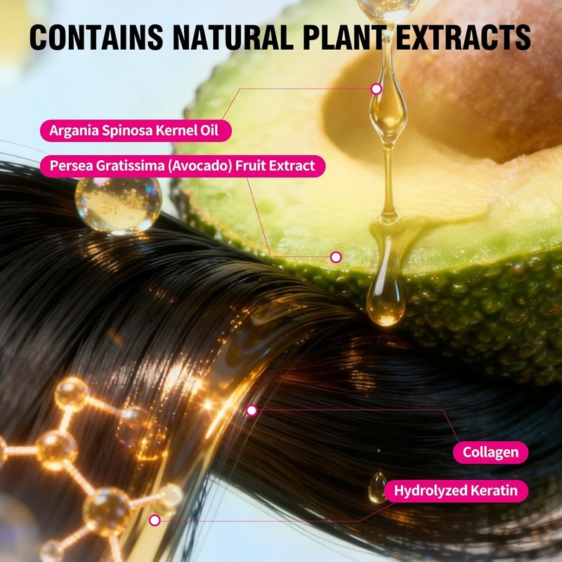 Hair Straightening Cream - Moisturizing Formula with Argan Oil & Avocado | 100ml Comb Applicator