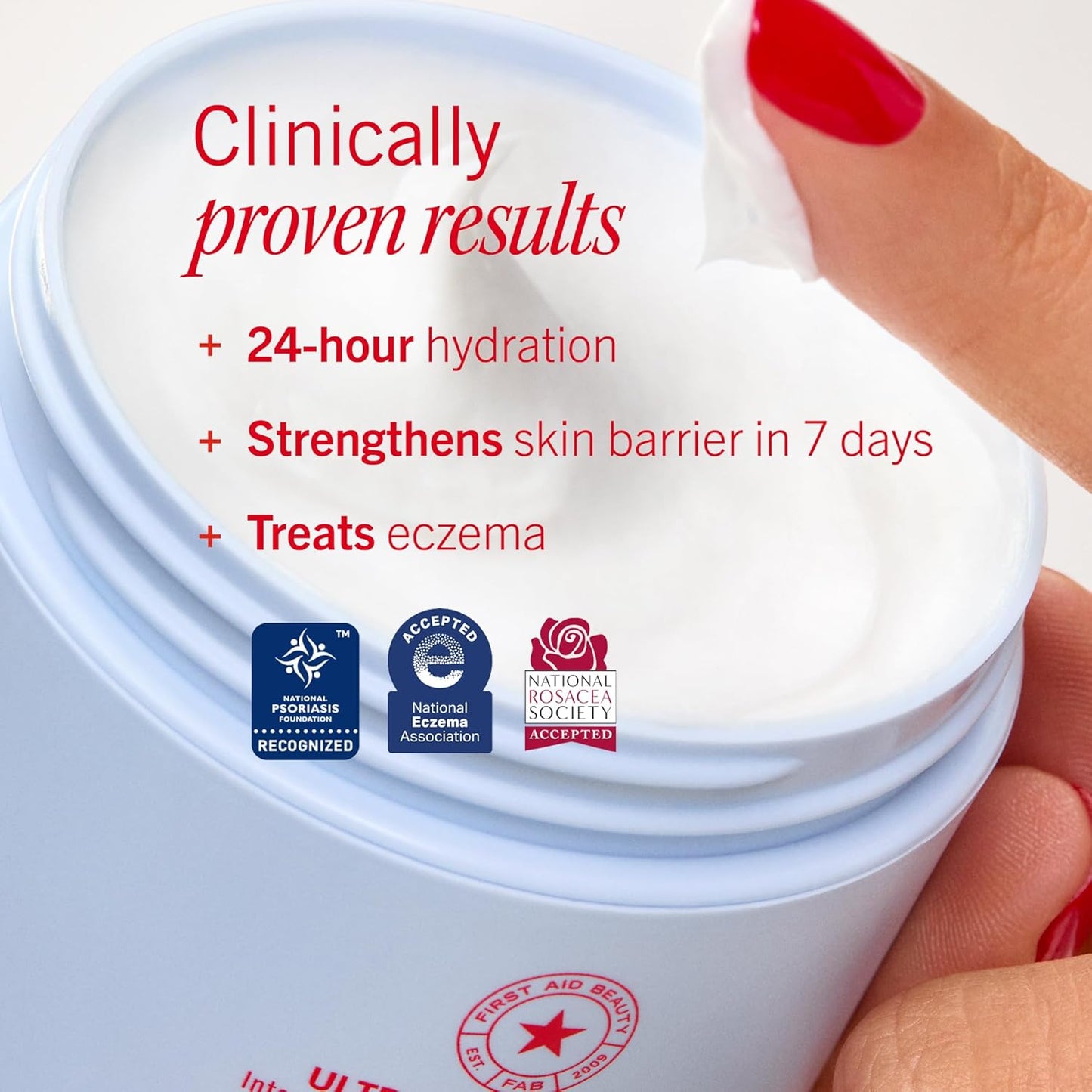 First Aid Beauty Ultra Repair Cream - Intense Hydration Face & Body Moisturizer | Eczema Support, Fragrance-Free