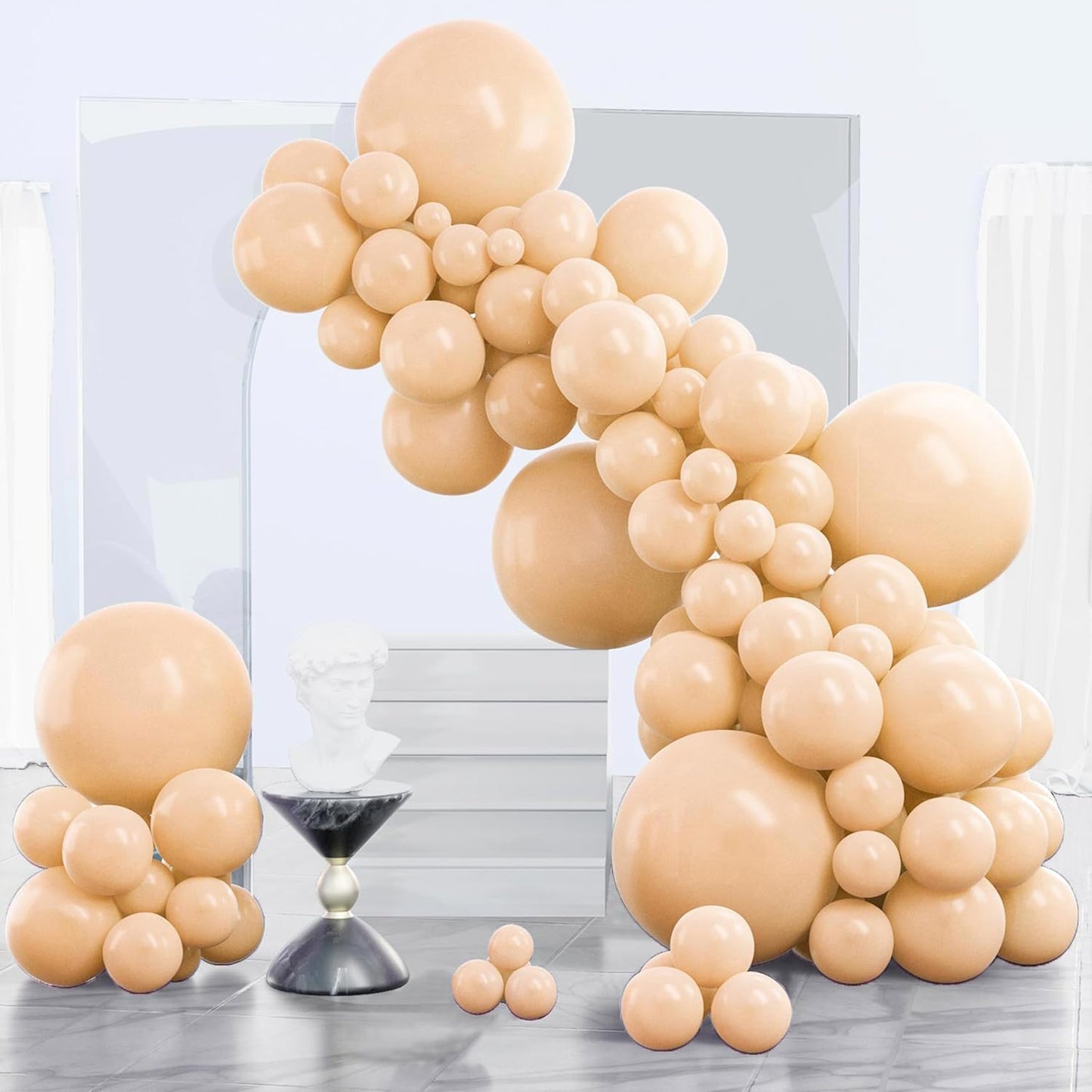 Black Balloon Arch Kit - 140 Pcs in 5-18 Inch Sizes for Baby Showers, Birthdays & Anniversaries | Elegant Black Decor