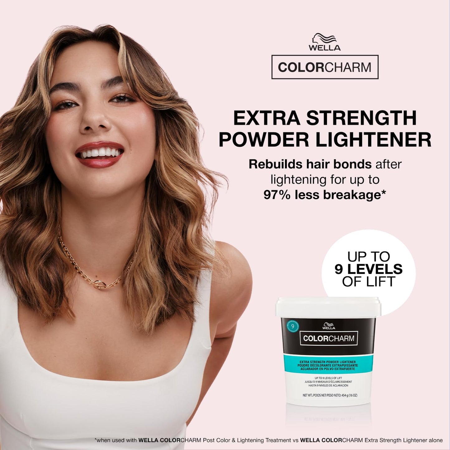 COLORCHARM Extra Strength Powder Lightener - Achieve Up to 9 Levels of Lift for Vibrant Hair