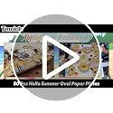 Hello Summer Oval Paper Plates - 50 Pack, 9" x 11" Disposable Beach Party Plates