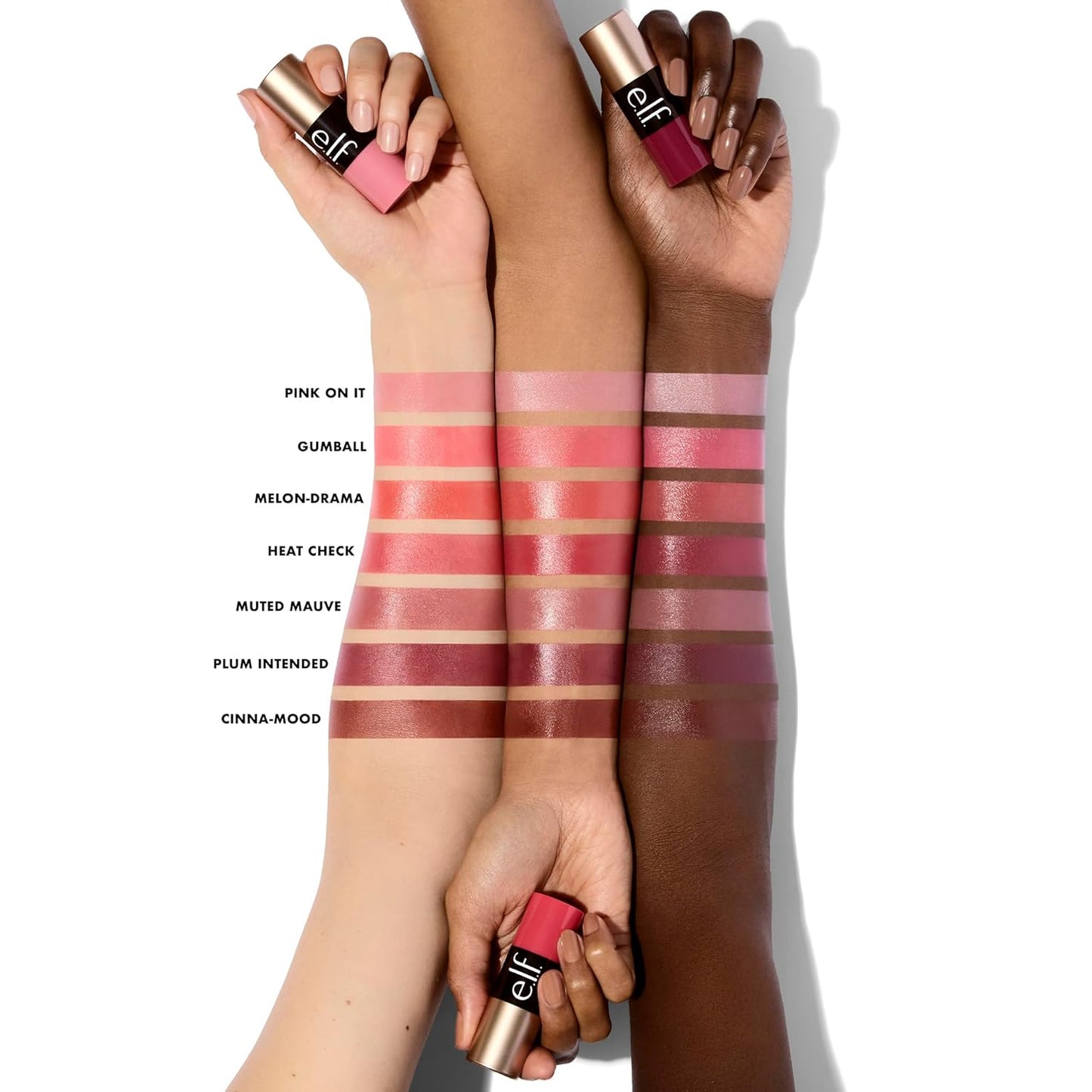 e.l.f. Soft Glam Cream Blush Stick - Buildable Vegan Blush for Natural Flush | Muted Mauve, Shea Butter Formula