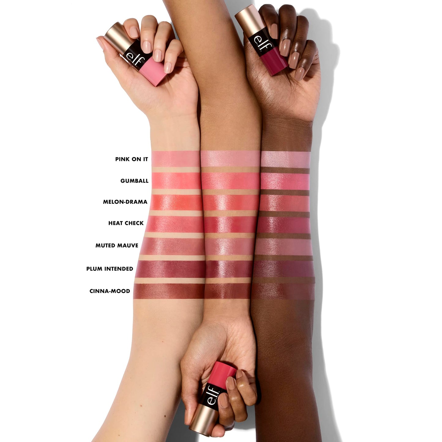 e.l.f. Soft Glam Cream Blush Stick, Buildable Cream Blush for A Natural Flush & Satin Finish, Made with Shea Butter, Vegan & Cruelty-Free, Gumball