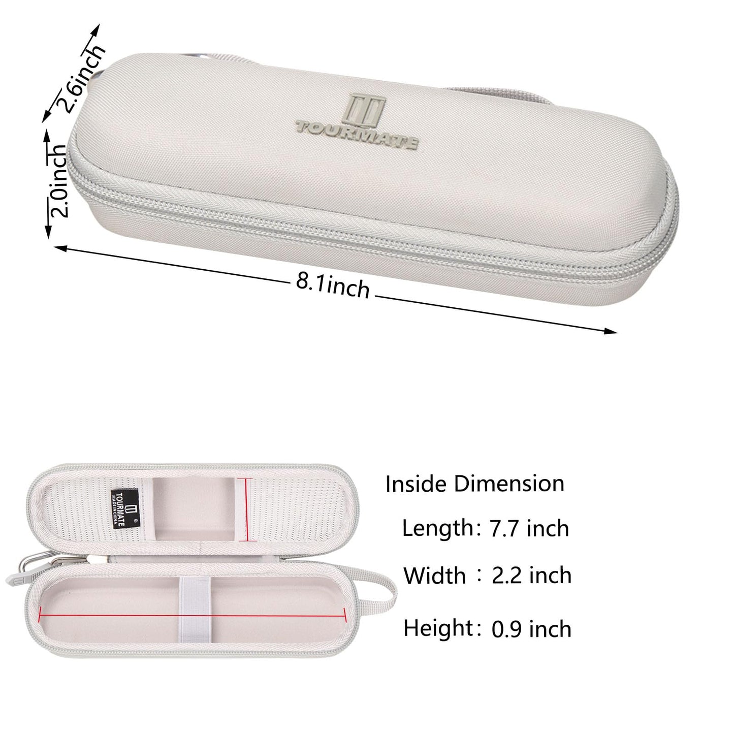 Tourmate Hard Storage Case for Dog Clippers - Travel Case for Dog Clippers(Only Case) (Gray)