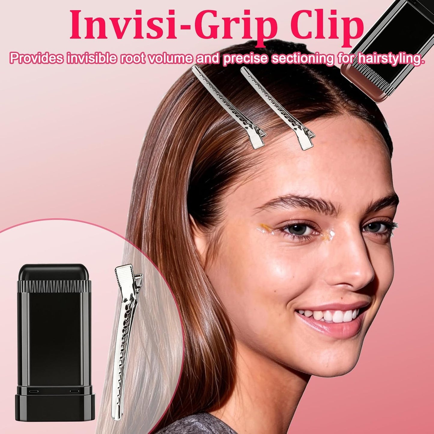 Hair Dye Stick Set - 3 Pcs Gray Hair Concealer with Duckbill Clips | Quick Touch-Up for Men & Women
