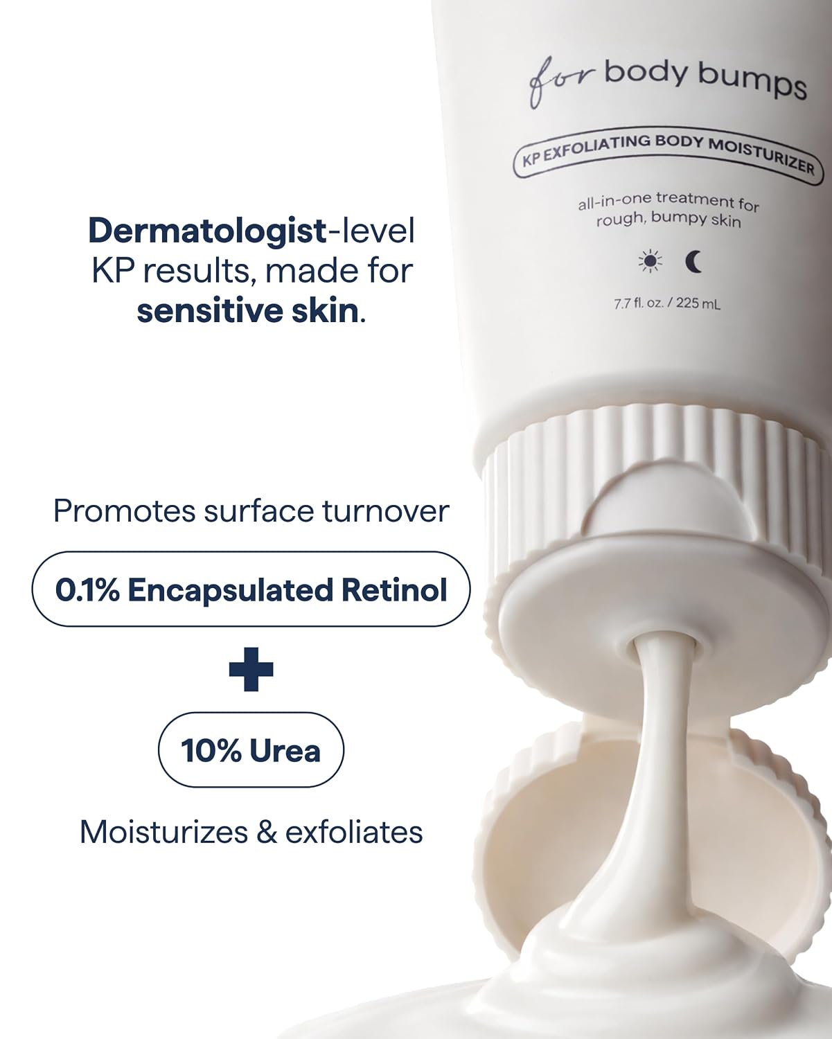 KP Body Moisturizer - Keratosis Pilaris Treatment with Retinol, Urea & Lactic Acid | Exfoliating Lotion, 7.7 fl oz