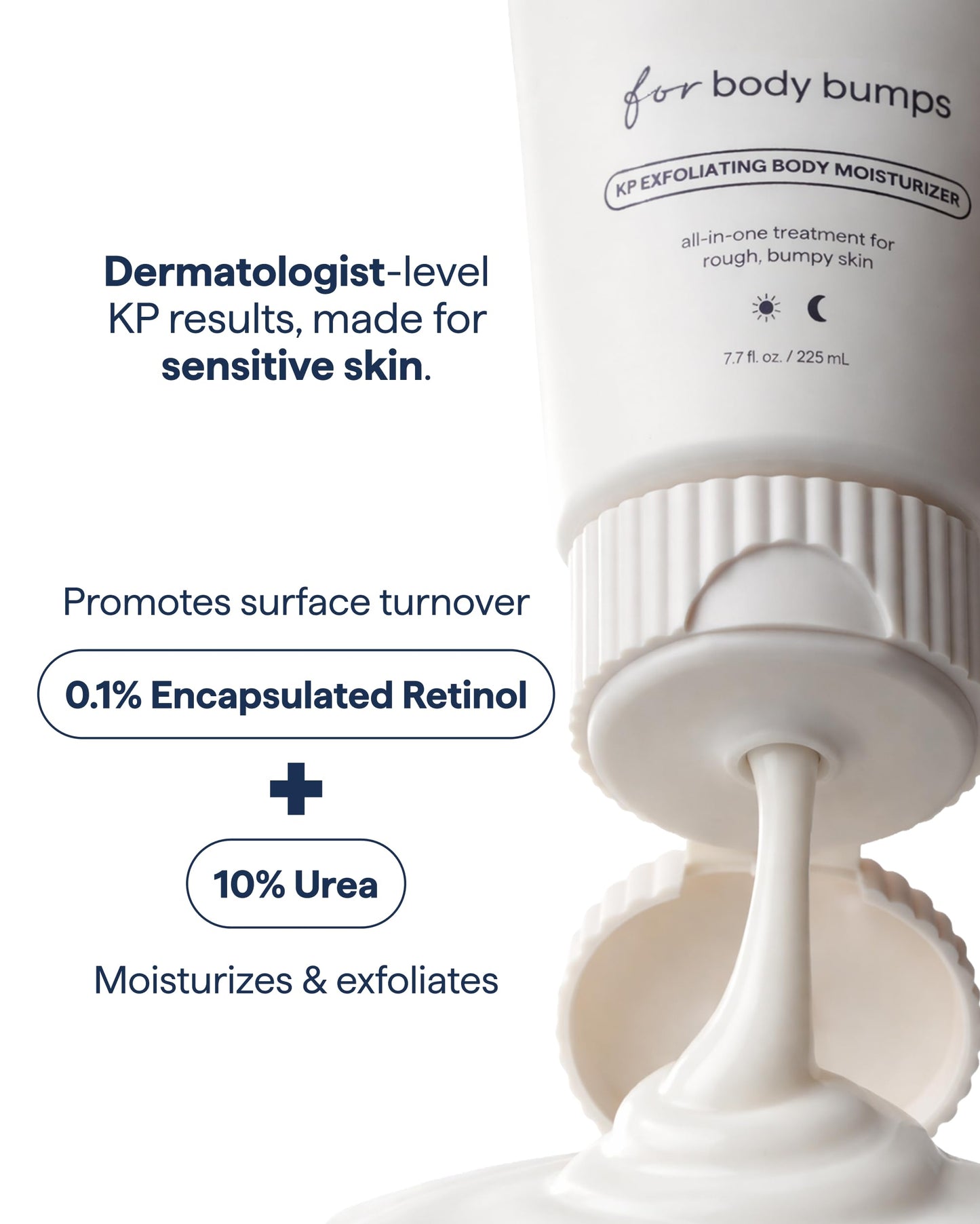 Remedy KP Body Moisturizer | Keratosis Pilaris and Chicken Skin Treatment with Retinol, Urea, Lactic Acid and Ceramides | Exfoliating and Moisturizing Lotion | By Dermatologist Dr. Shah, 7.7 fl oz