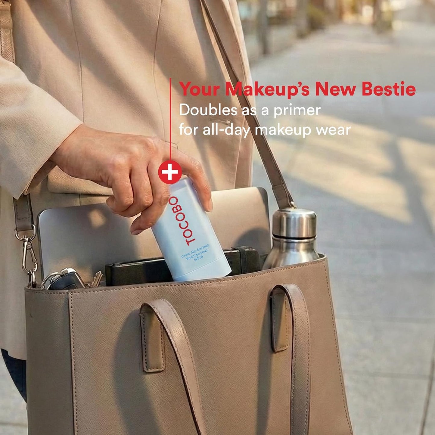 Cotton Airy Sun Stick SPF 50 - Korean Matte Sunscreen for Face | Travel Size, Vegan, 0.67 oz