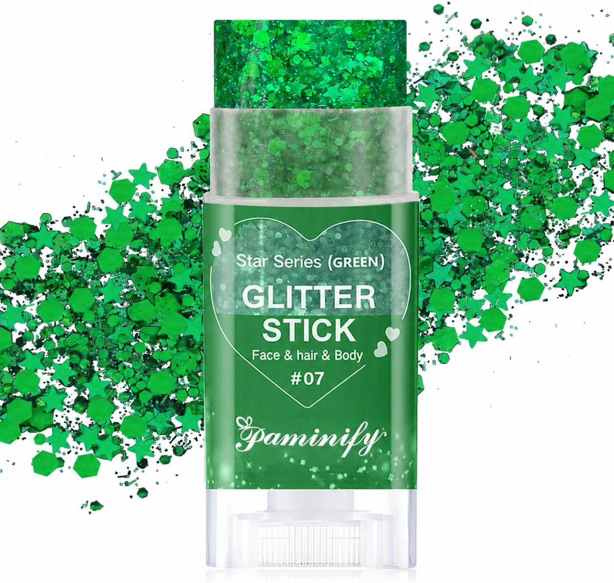 Rainbow White Hair Glitter Stick - Mermaid Fairy Costume Makeup | Waterproof Face & Body Glitter for Kids & Adults