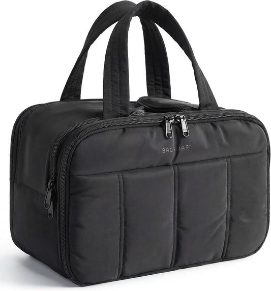 Travel Toiletry Bag - Large Lightweight Cosmetic Organizer for Women | Black, Perfect for Travel Essentials