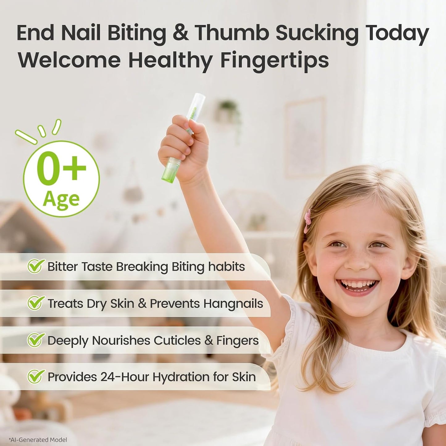 Stop Nail Biting for Kids - Bitter Taste Nail Care Pen | Safe, Non-Toxic Treatment for Ages 0+ (0.14 oz)