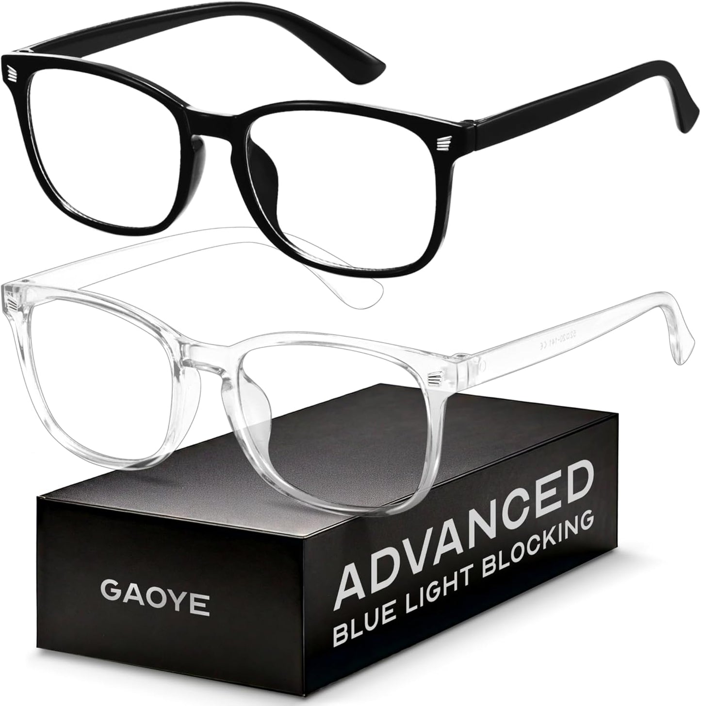 Gaoye Blue Light Blocking Glasses - Square Eyewear Frames for Men & Women | Anti-UV Computer Gaming Specs