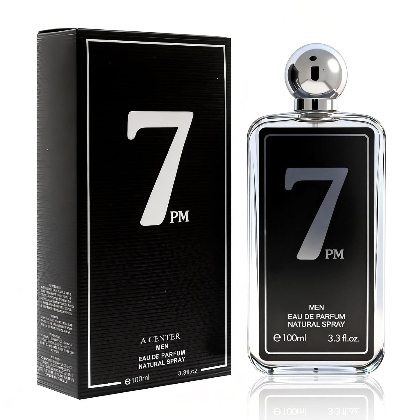 A CENTER Cologne for Men - 3.4 Fl Oz Alcohol-Free Eau de Toilette Spray | Bergamot, Amber & Vanilla Fragrance