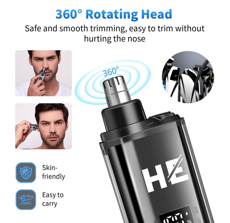 HIENA PRO Professional Cordless Hair Clipper for Men, Electric Foil Shavers and Beard Trimmers, Ear, Nose Hair Trimmer Set, Rechargeable Barber Kit and Hair Cutting Set, Facial Grooming Kit