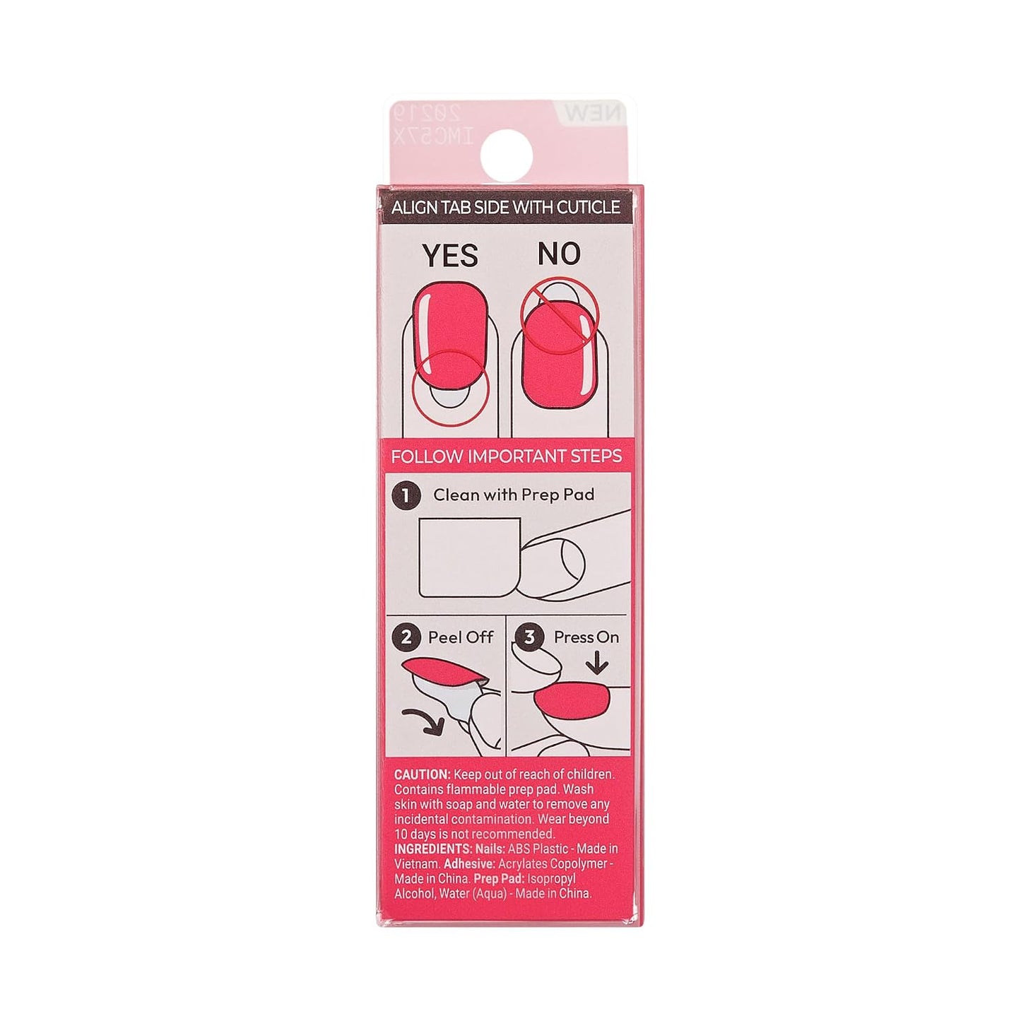 Impress No Glue Press-On Nails - Melting Pink Squoval Shape | 30 Nails, Prep Pad & Manicure Tools