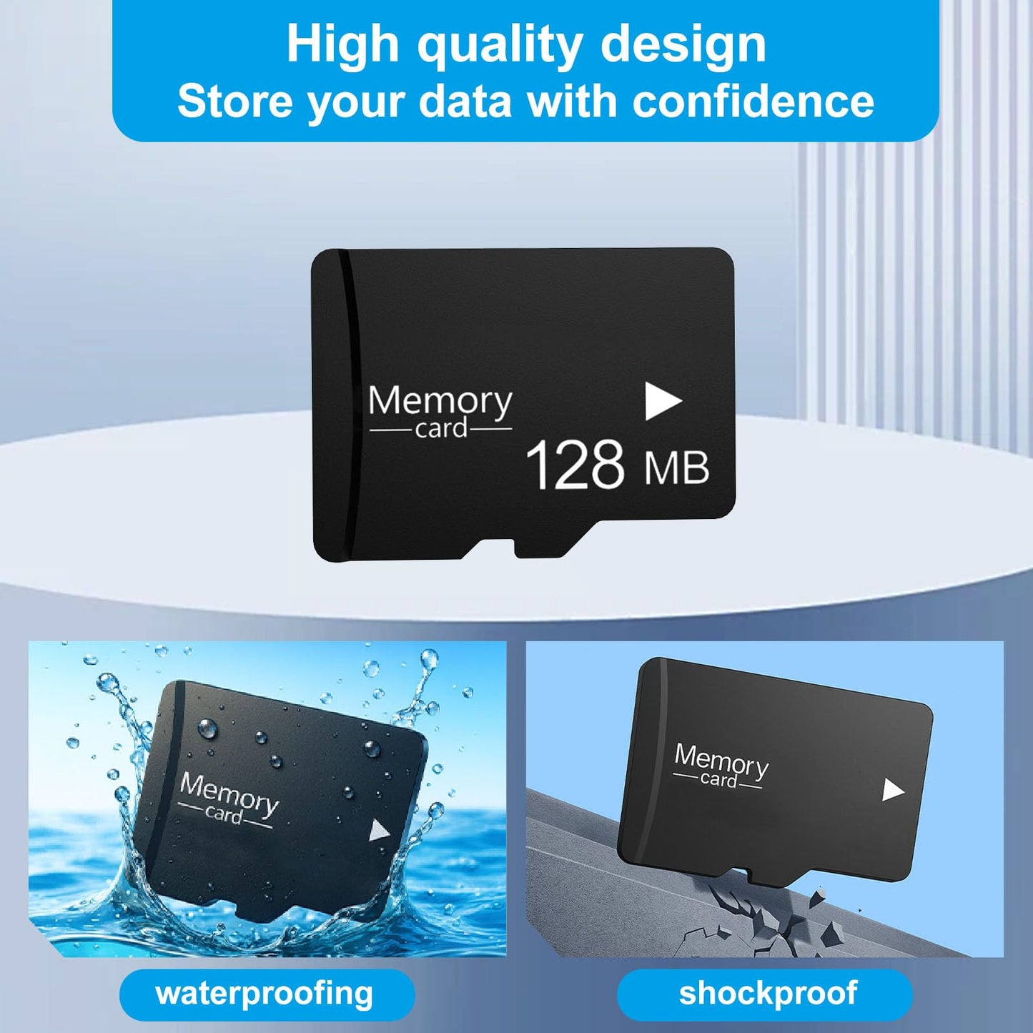Micro SD Card 128MB (0.12GB), Bulk Low Capacity Memory Card with SD Adapter, for MP3 Players, Old Phones, Small Files Only - Not for Camera/Dashcam/GB Devices