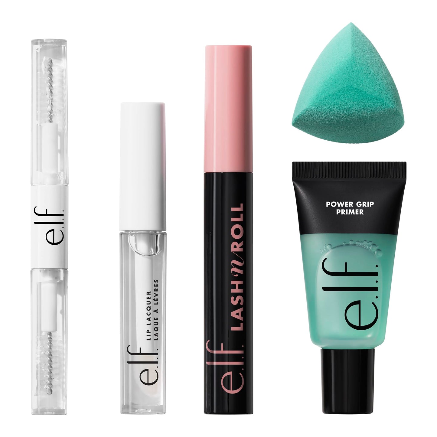 e.l.f. All Day Every Day Makeup Kit, Hydrating Face Primer, Curling Mascara, High-Shine Lip Gloss & Clear Eyebrow Gel + Mascara, Vegan & Cruelty-Free