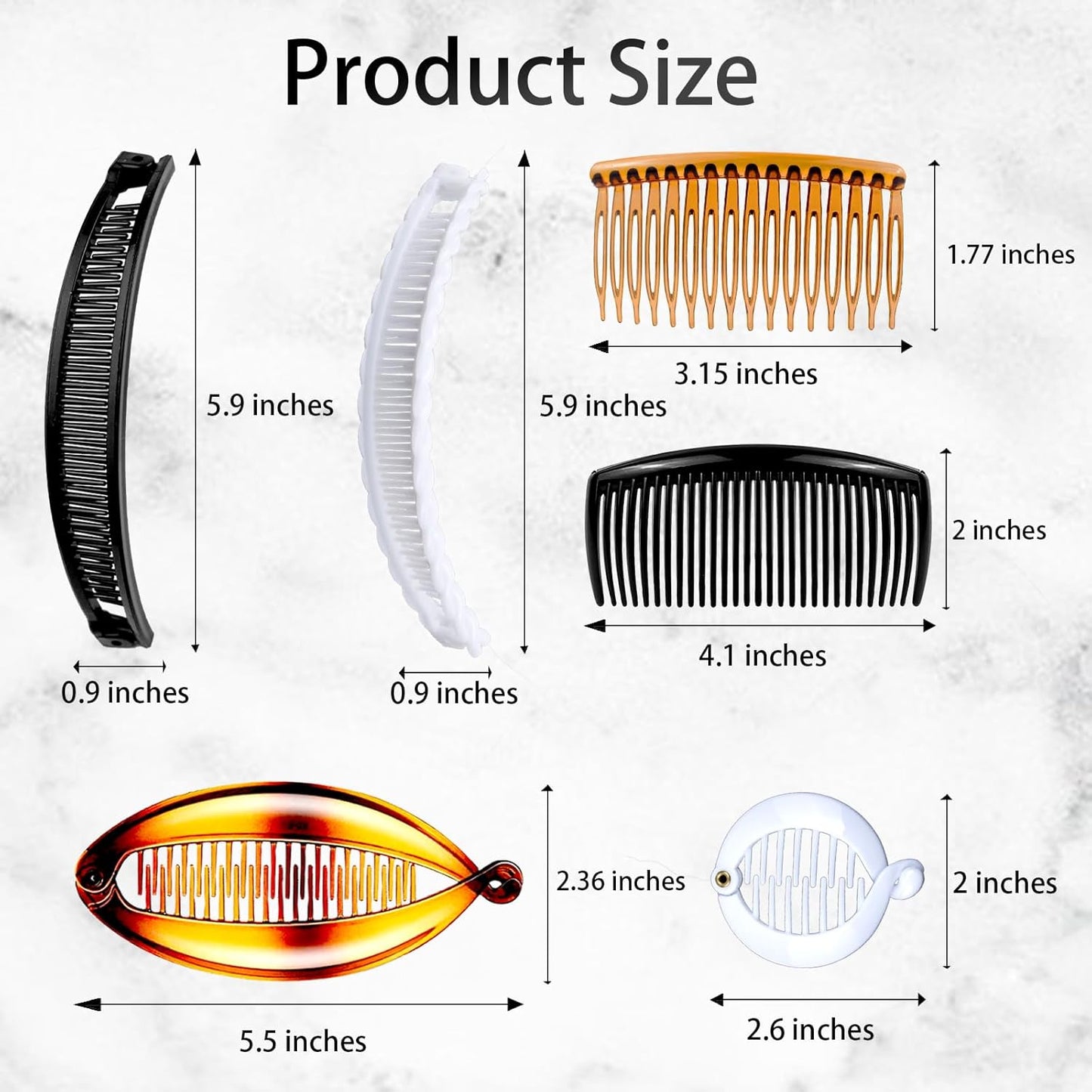 Banana Hair Clips Set - 18 Classic Fishtail & Ponytail Styles for Women | Versatile Hair Accessories
