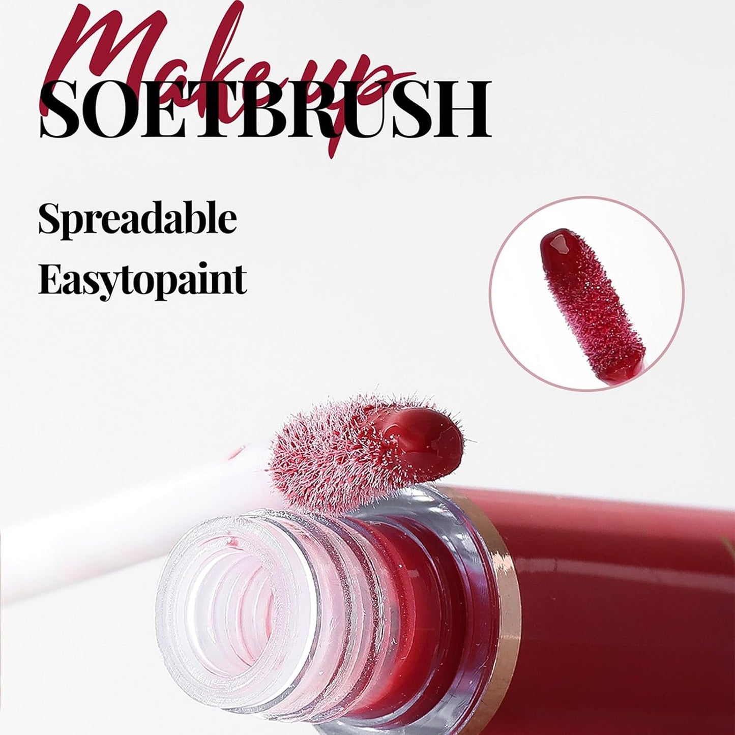 Lip Gloss Set - Non-Sticky Moisturizing Lipgloss with Soft Brush | 6-Piece Makeup Collection for Women